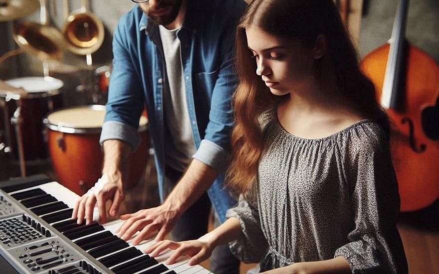Studio music lesson