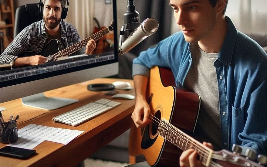 Online music lesson